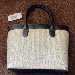 Just Fab straw tote bag